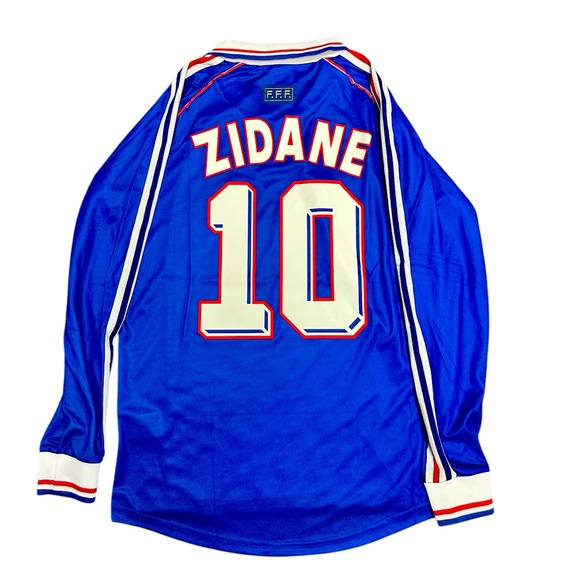 1998 retro france World Cup fullsleeve kit. Zidane soccer football jersey - Picture 1 of 3